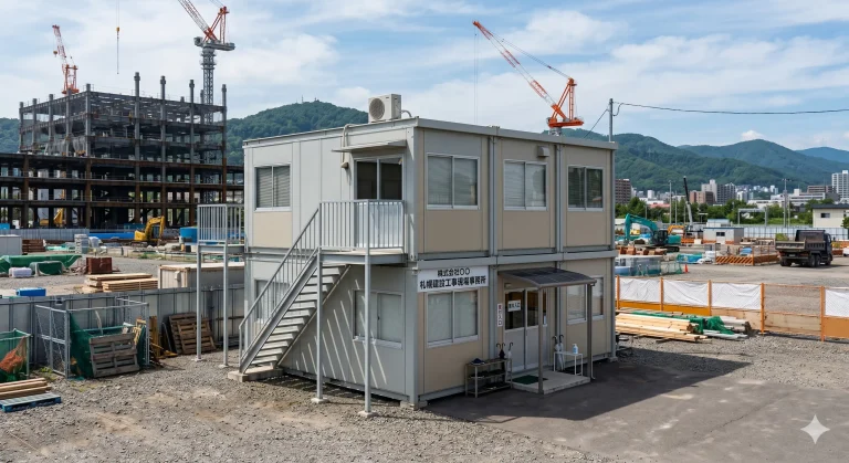 プレハブ現場事務所の画像